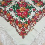 خرید اینترنتی چارقد ترکمنی محلی طرح سفید