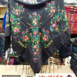 چارقد ترکمنی تیره گل دار